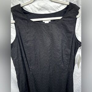 Eyelet Sleeveless Maxi Dress size 14W / Black Maxi